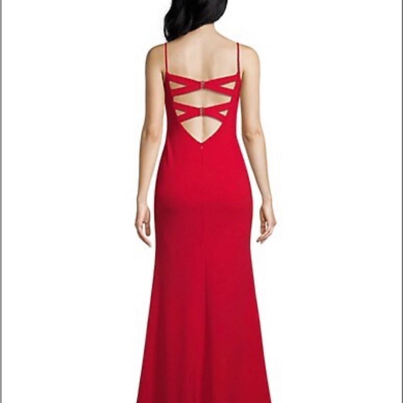 Betsy & Adam - Plungeneck Cross-Back Gown - Picture 3 of 6